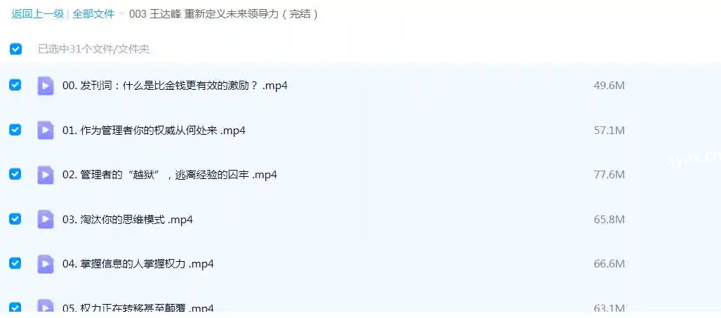 王达峰重新定义未来领导力课程（完结）