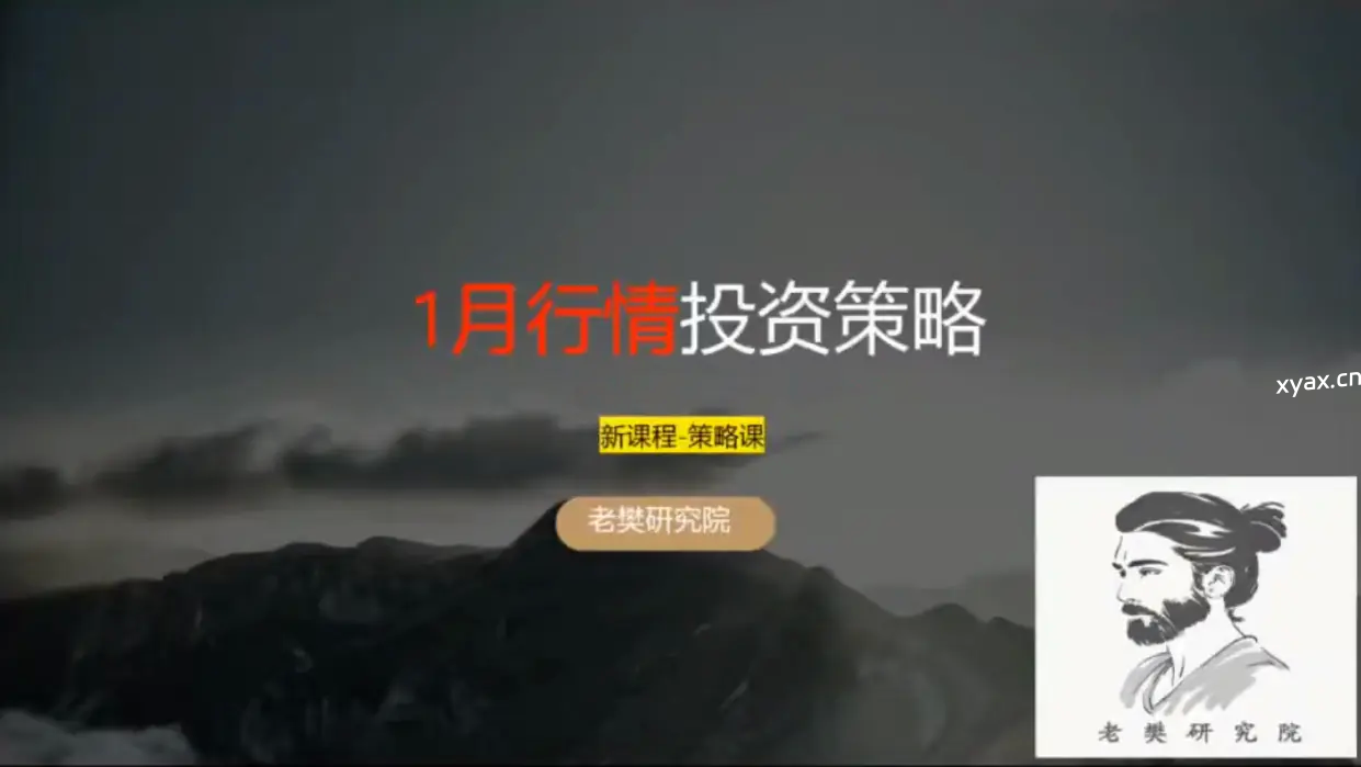 老樊研究院周策略课程：周线调整段的交易策略