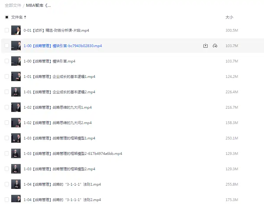 MBA智库《企业高管战略经营与核心能力研修班》课程