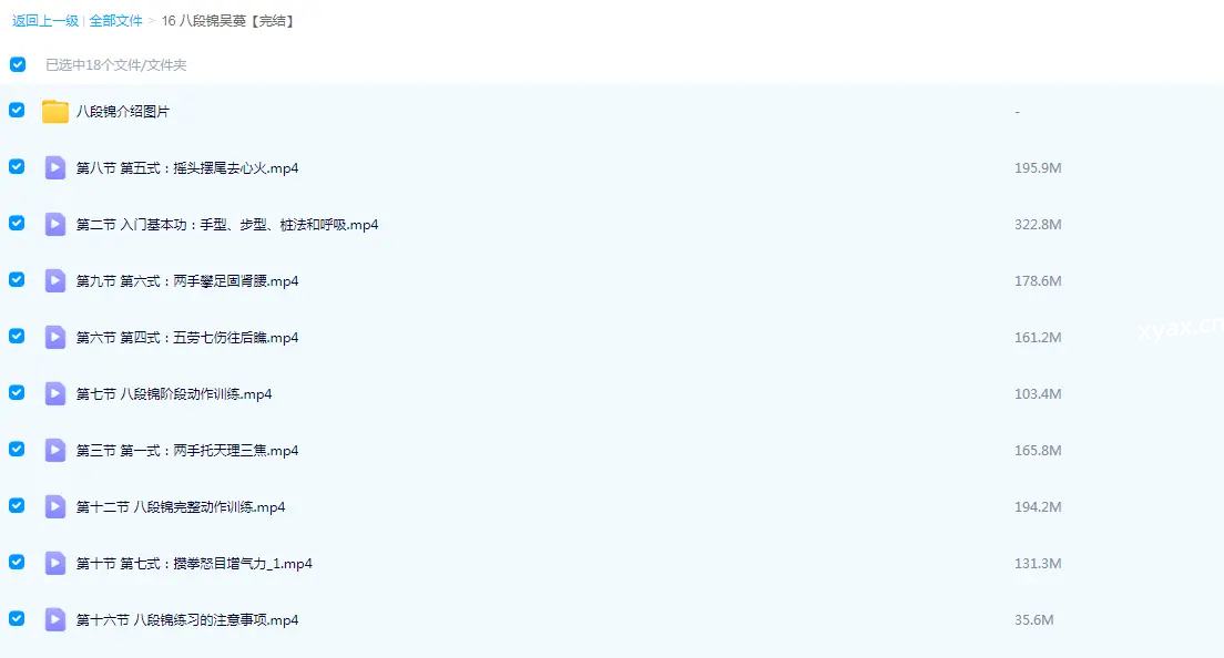 吴蔓八段锦课程（完结）