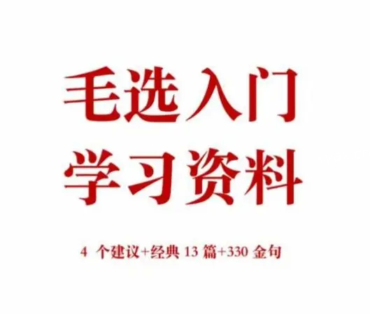 《毛选入门学习资料》PDF版电子书籍
