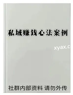 《私域赚钱心法案例》PDF版电子书籍