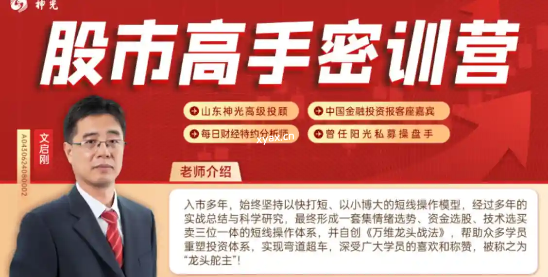 神光文启刚万维龙头战法股市高手密训营2025小班课程