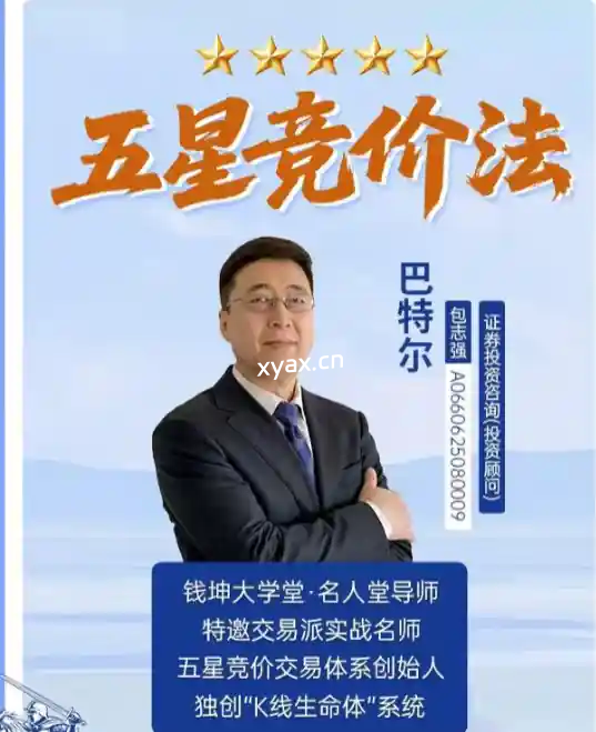 钱坤大学堂巴特尔五星竞价法吃透竞价小灶小班课程