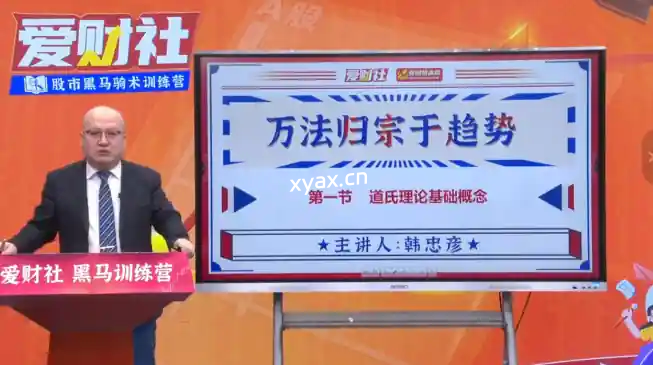 爱财社韩忠彦万法归宗于趋势系统课程