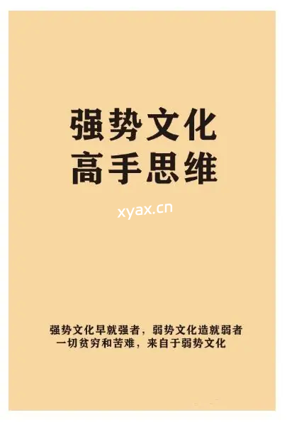 《​强势文化高手思维》PDF版电子书籍
