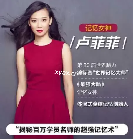 记忆大师卢菲菲如何快速提高记忆力（上中下全集）课程