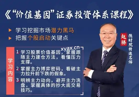 德财院赵勝赵胜价值基因证券投资体系股票交易小班课程